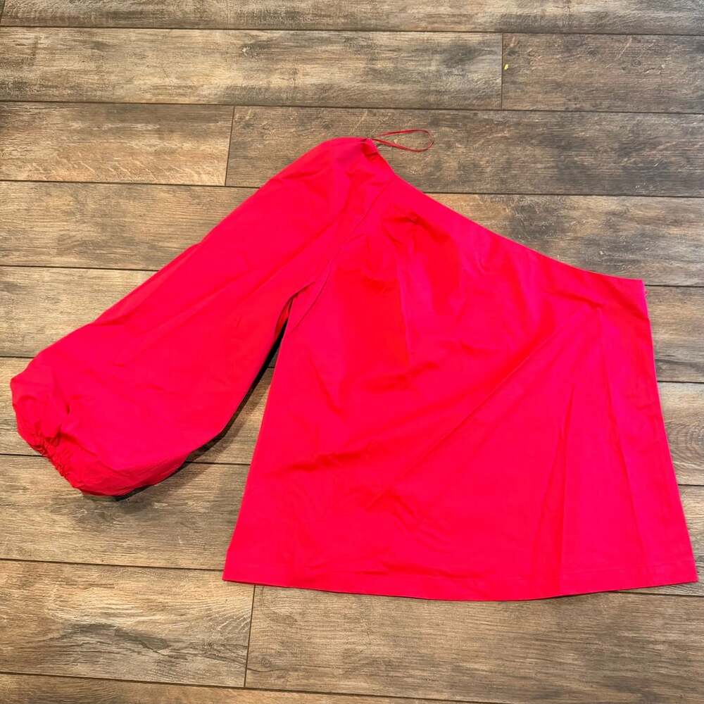 Banana Republic Taffeta One-Shoulder Top Size L Pink (Maui Rose)